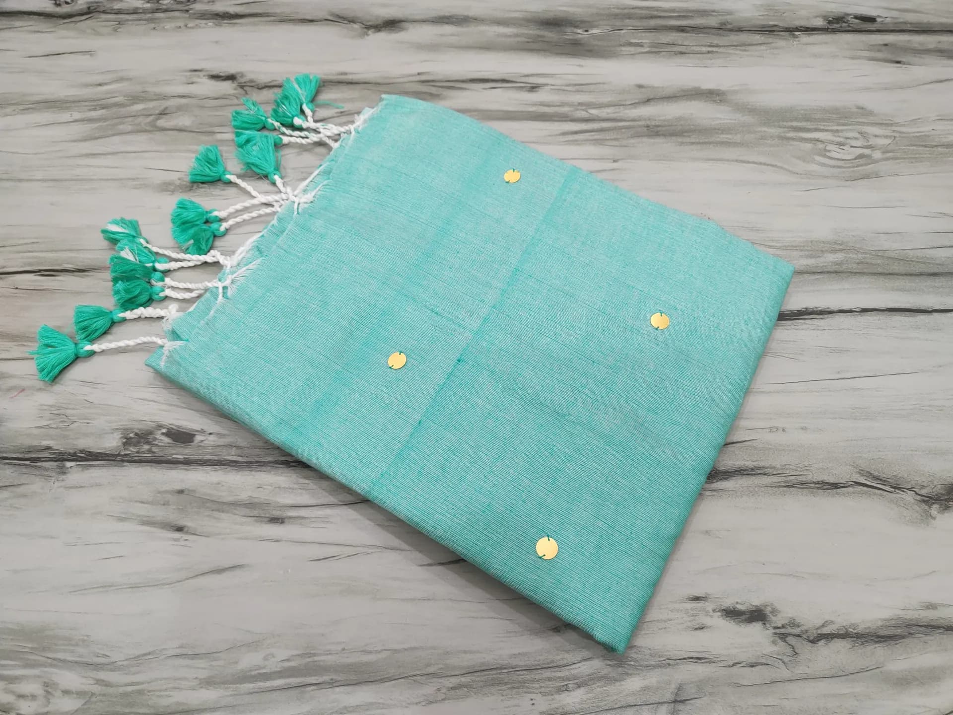 Pista Green Khadi Gini Saree