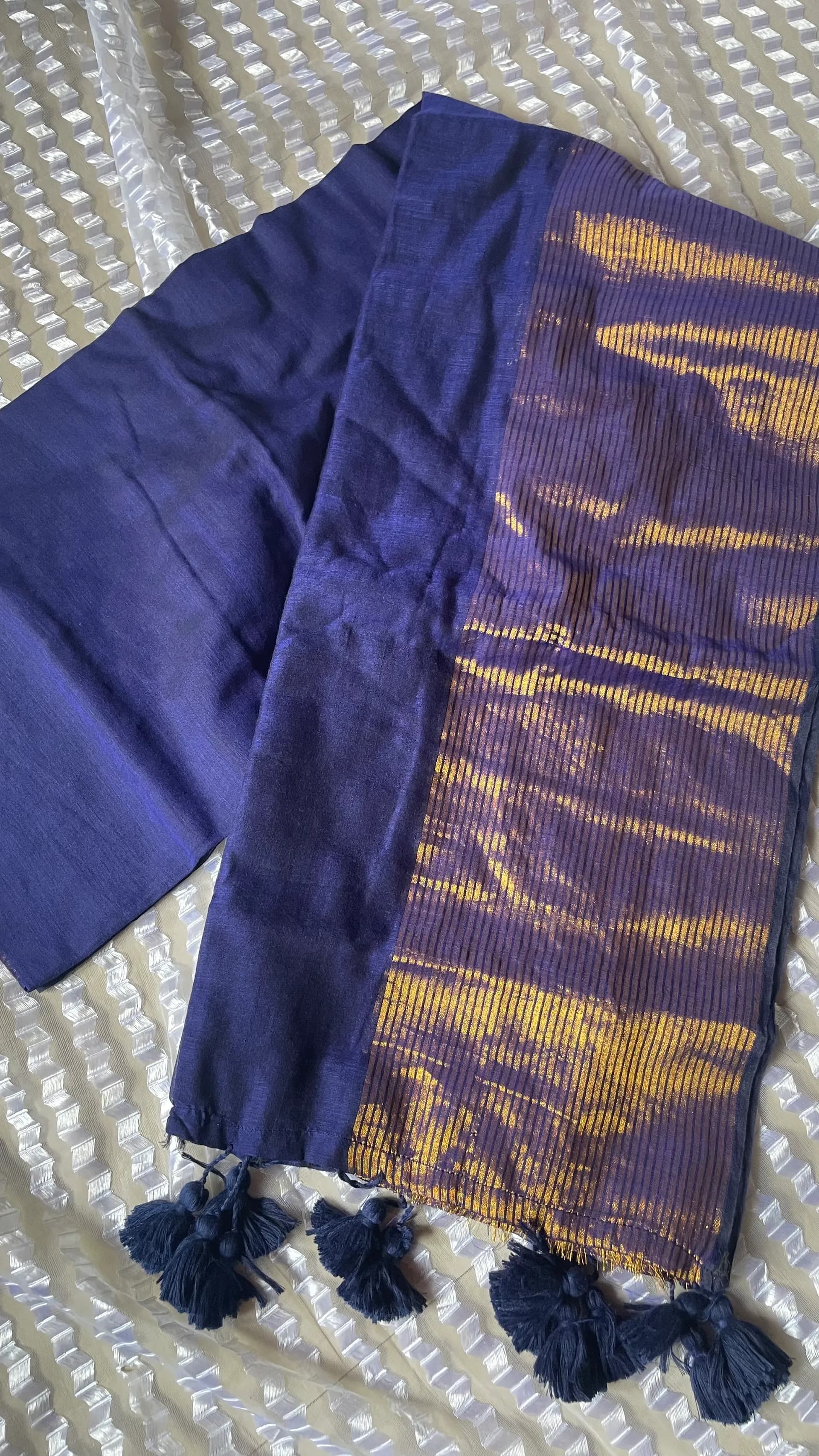 120 count mulcotton big border blue