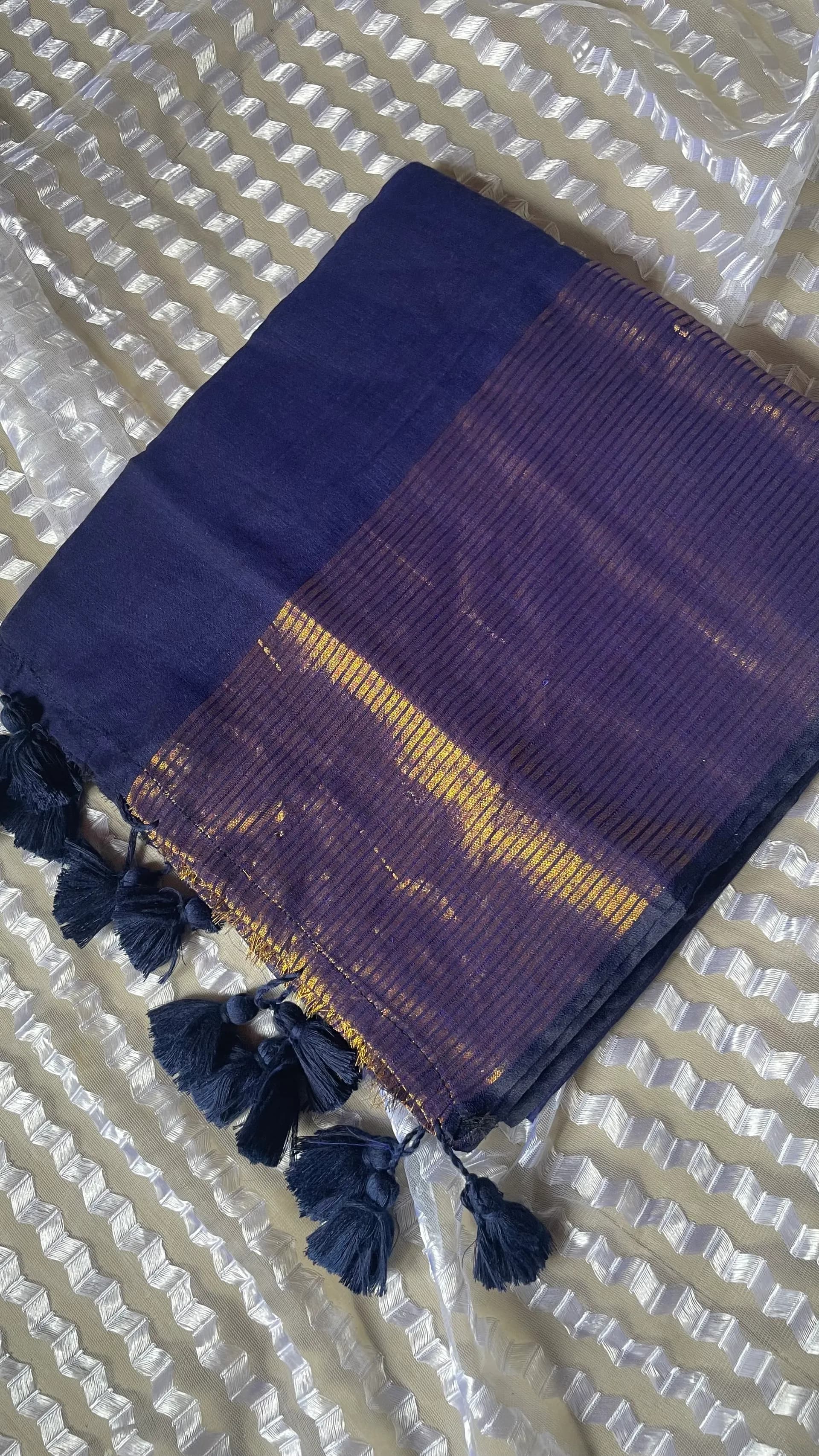 120 count mulcotton big border blue