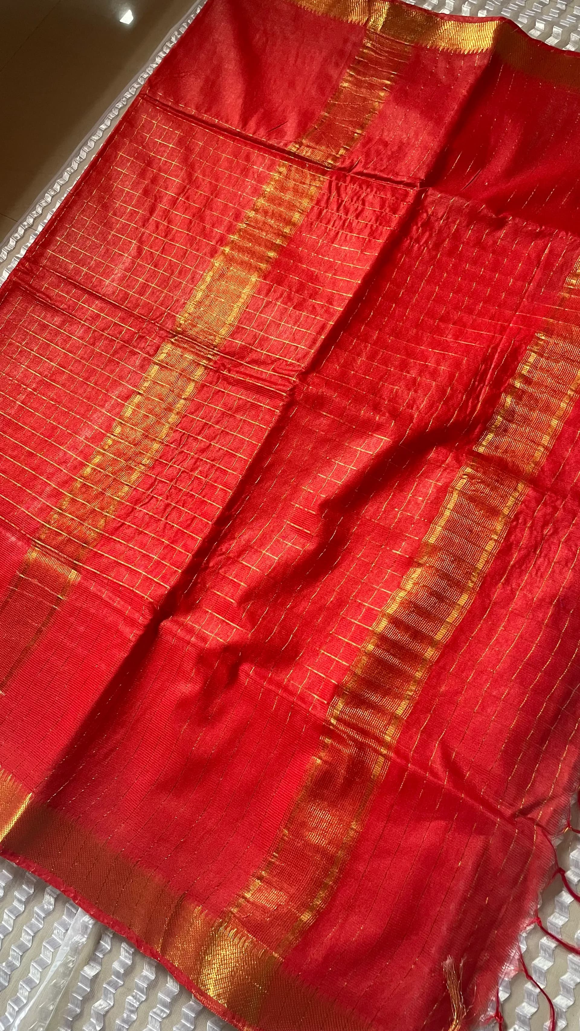 50K checked kota silk saree