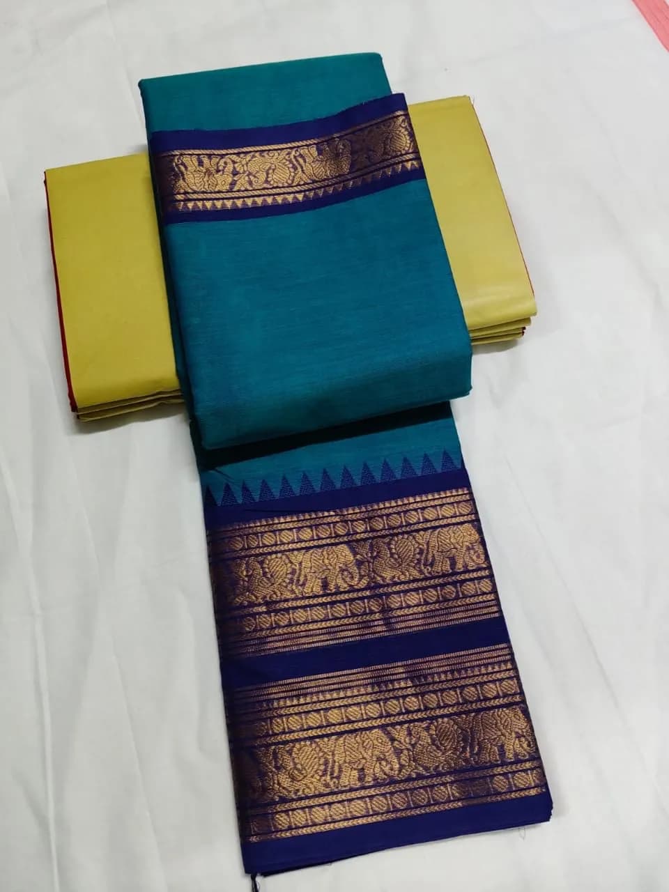 Sky blue kanchi cotton
