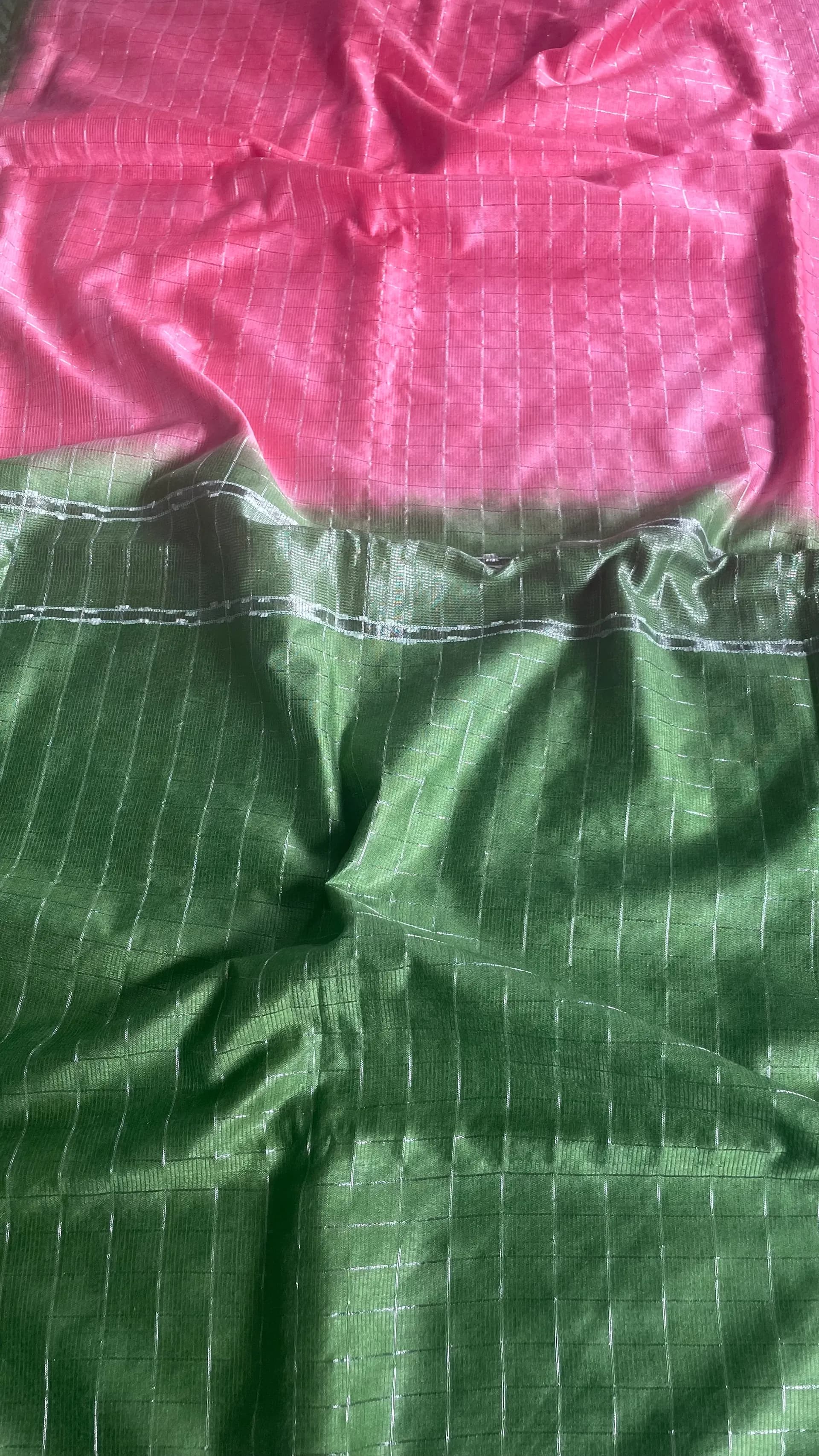Staple styled checked kota silk