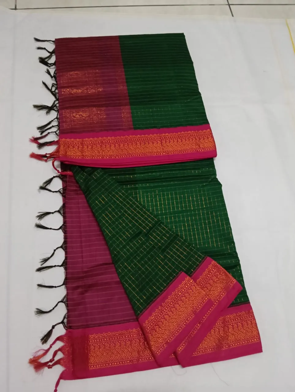 Checked kalyani cotton