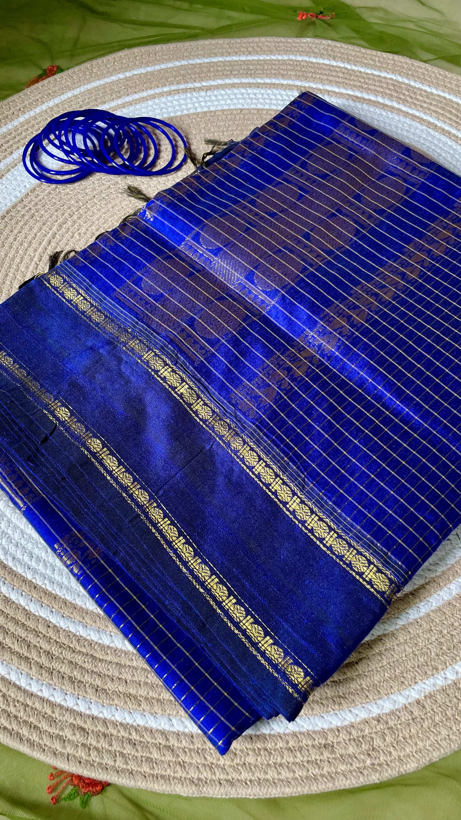 Checked Kalyani cotton saree