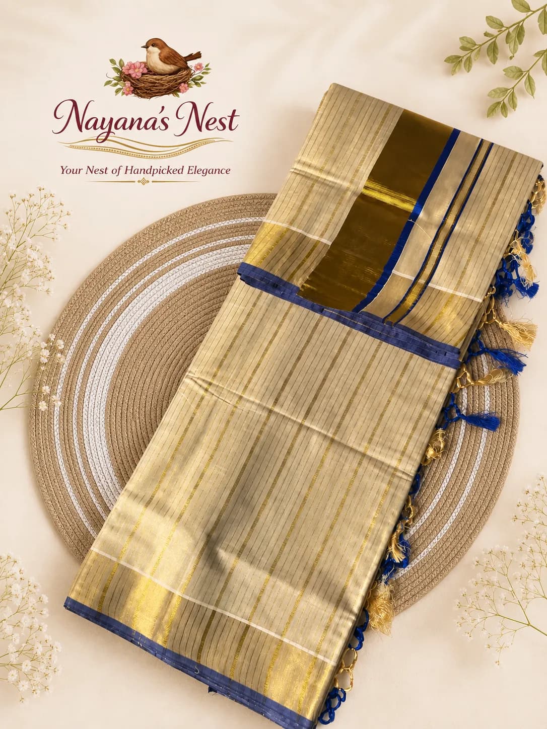 Handloom tissue saree Devika