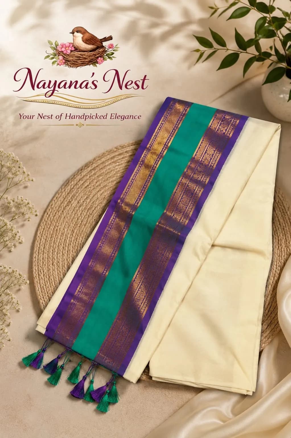 120 count mulcotton saree