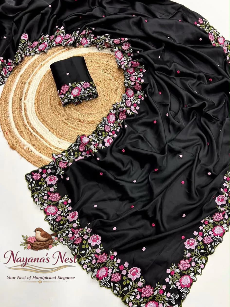 Korean Tusser silk black